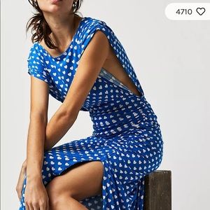 Free People Lakeside printed Midi Dress, Size M, New without tags